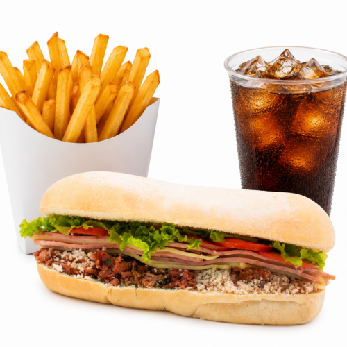Sàndwich mixto pollo chorizo en combo Sándwich Mixto +Pollo +Chorizo